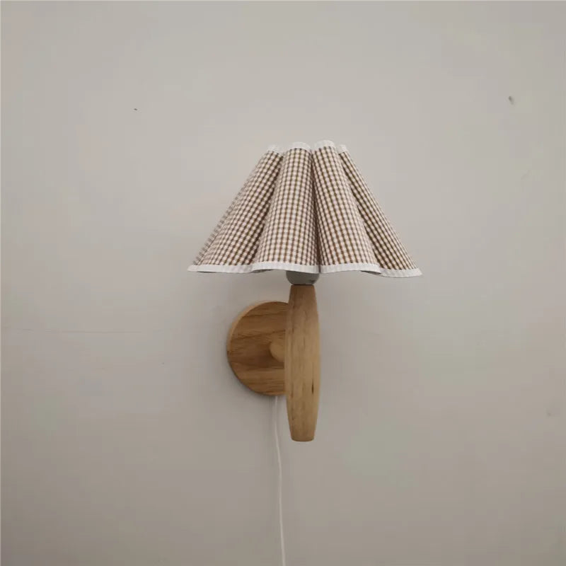Lampe Pétale | Applique Murale en Bois au Style Nordique avec Design Plissé Ancien