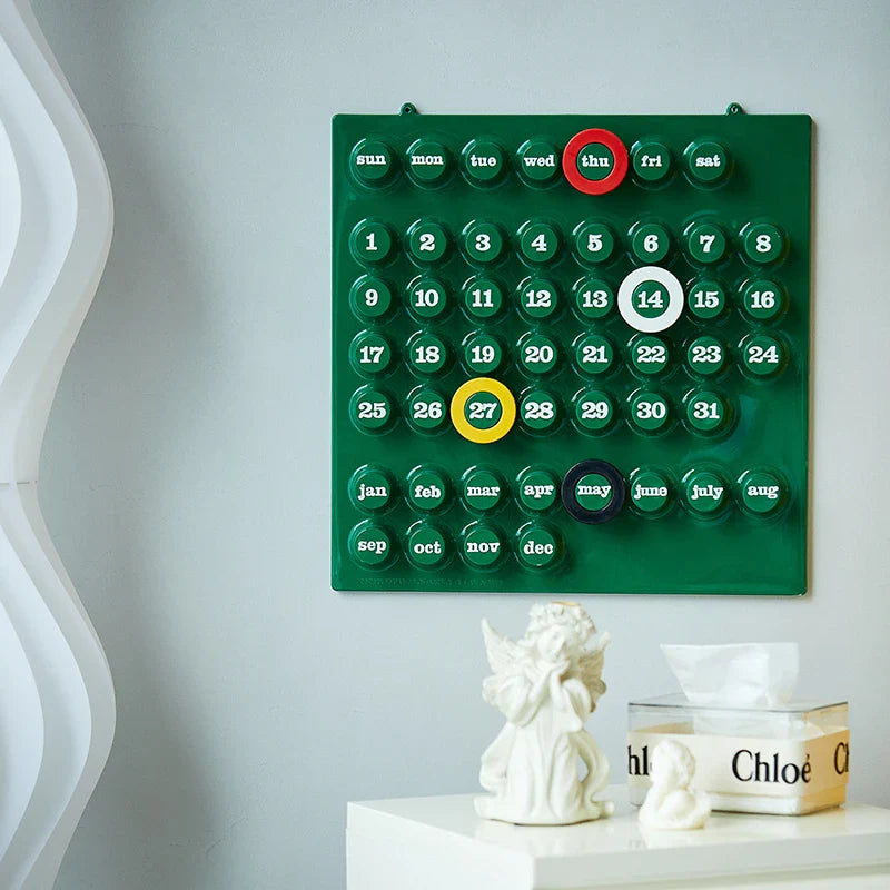 Calendrier Mural Rétro Ring A Date – Alliez Style Vintage et Organisation Quotidienne