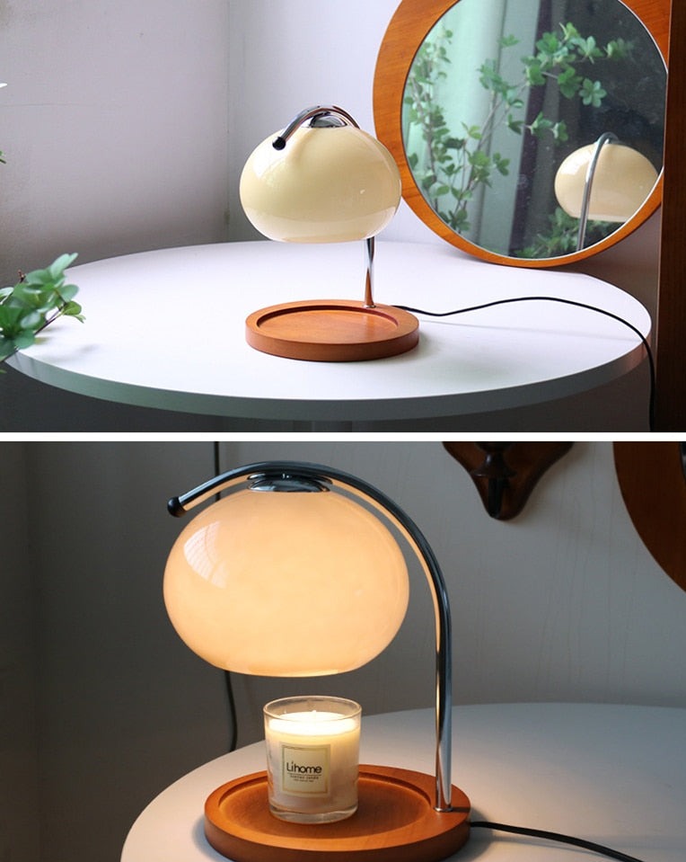 Lampe Réchauffe-Cire en Verre Rétro Dimmable – Ambiance Élégante et Chaleureuse