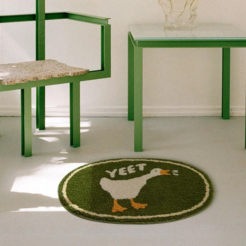 Tapis de Bain Artisanal Canard Aboyant – Confort Douillet et Touche Ludique