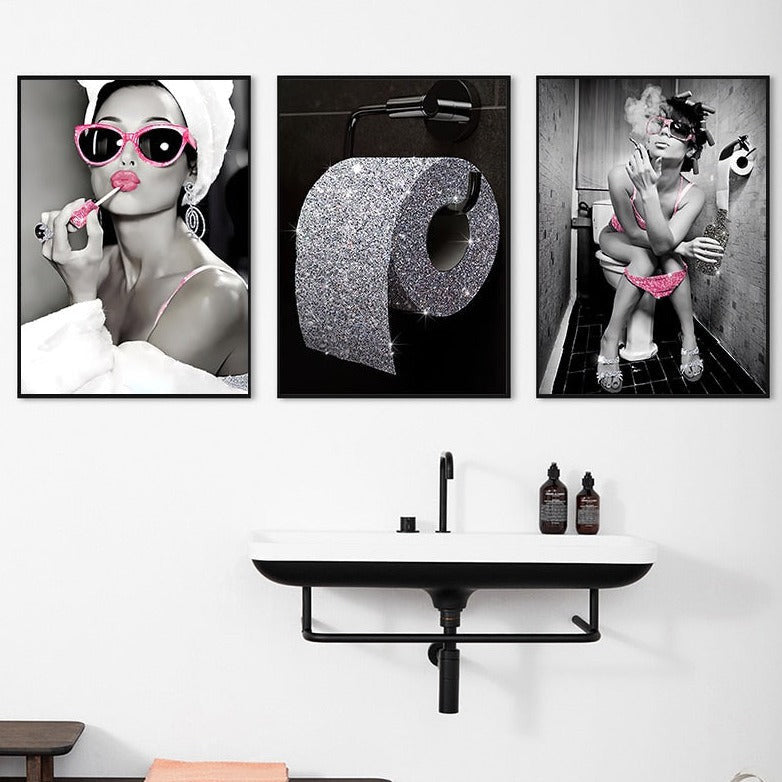 Tableau Déco Toilettes "Oui, c’est une peinture" – Humour et Style pour Vos Murs