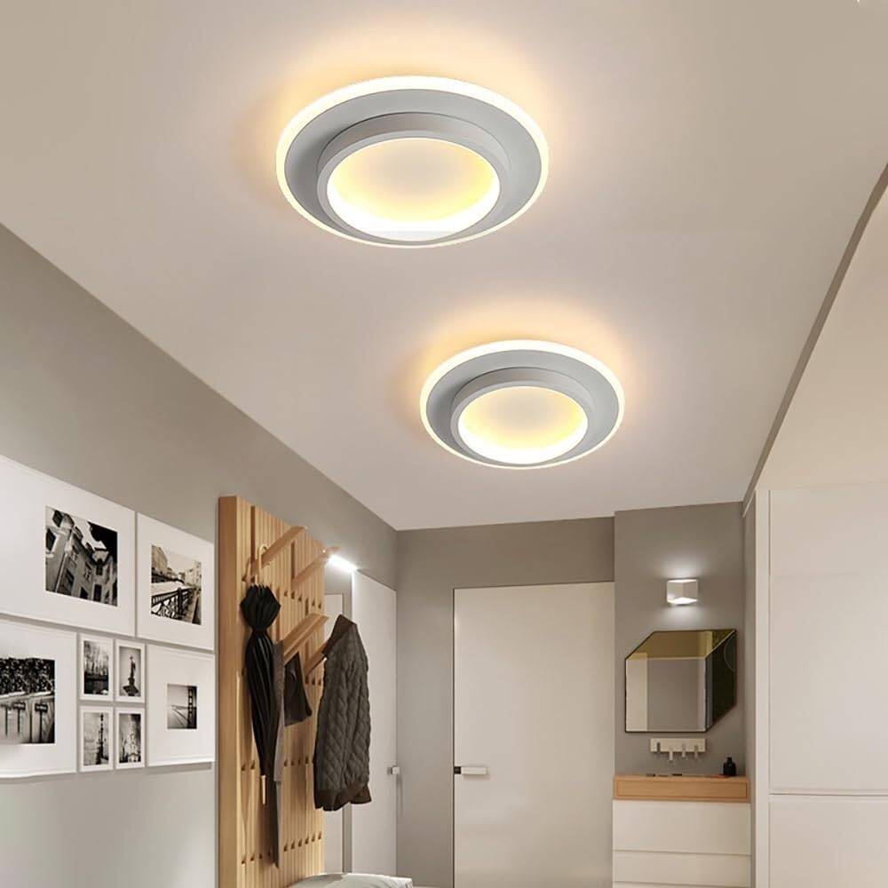 Plafonnier LED Rond Métal & Acrylique – 10W/20W