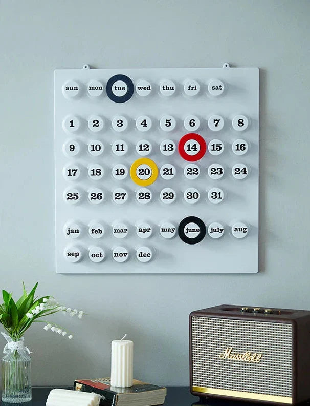 Calendrier Mural Rétro Ring A Date – Alliez Style Vintage et Organisation Quotidienne