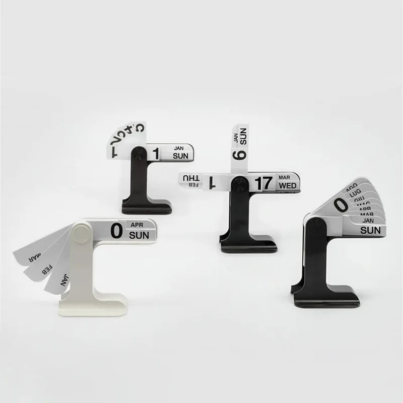 Calendrier de Bureau Minimaliste Noir – Élégance Moderne et Fonctionnelle