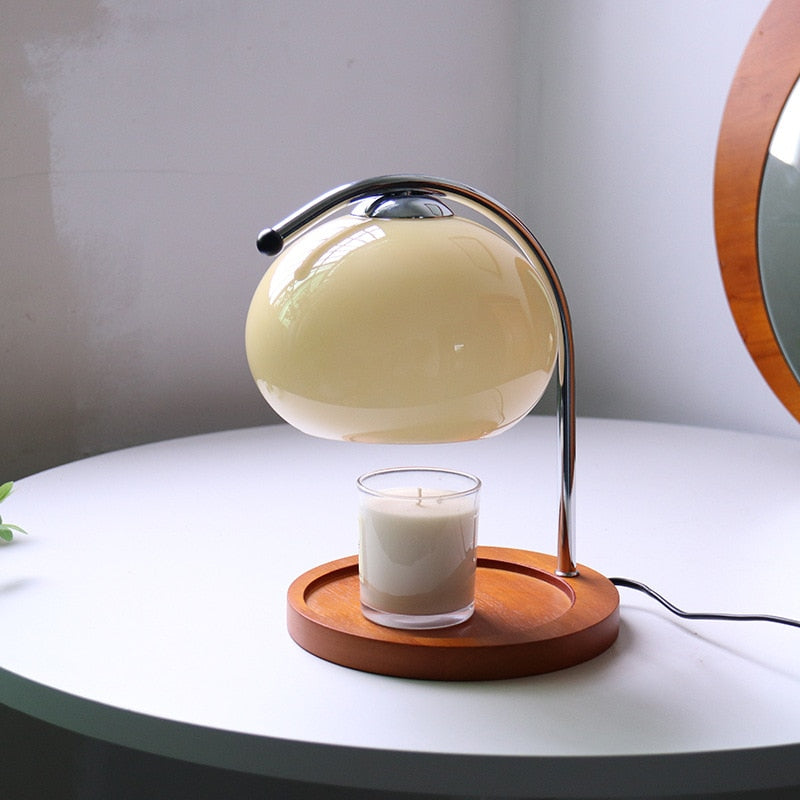 Lampe Réchauffe-Cire en Verre Rétro Dimmable – Ambiance Élégante et Chaleureuse