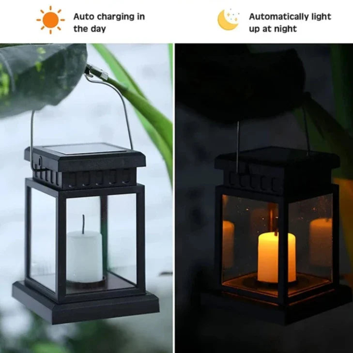 Lanterne Solaire à Effet Bougie – Lumière chaleureuse pour vos soirées extérieures
