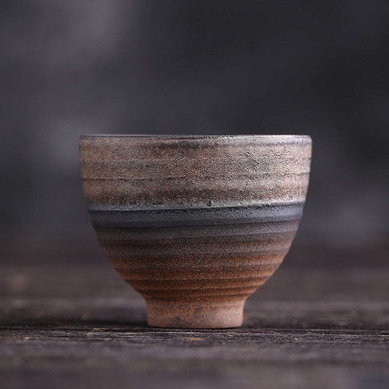 Théière Japonaise Artisanale en Céramique – Style Citrouille avec Anse Sculptée et Infuseur