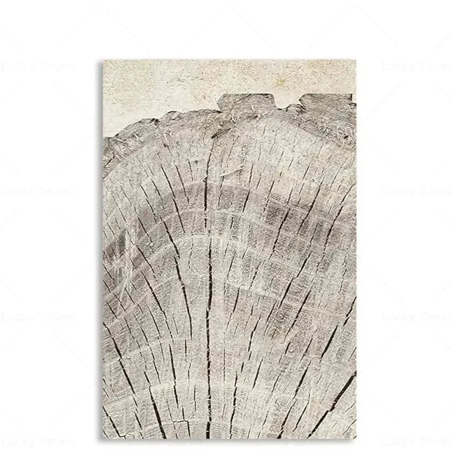 Toile Abstraite Anneaux d’Arbre – L’Art du Temps Gravé par la Nature