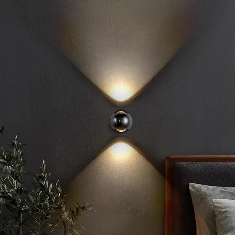 Applique LED Murale Laiton Moderne Noir ou Doré