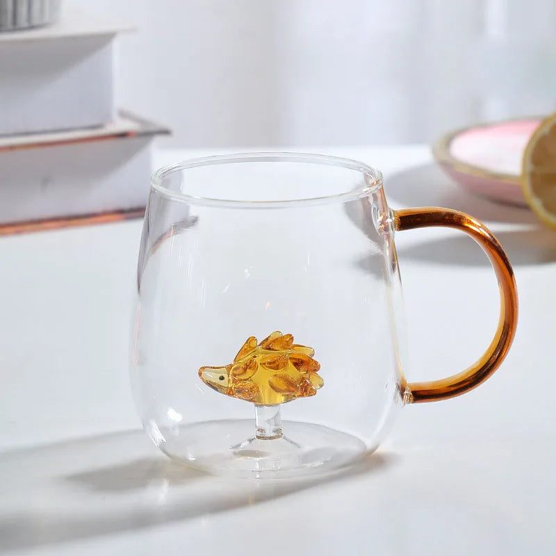 Mug en Verre Borosilicate avec Poignée Colorée 350ml