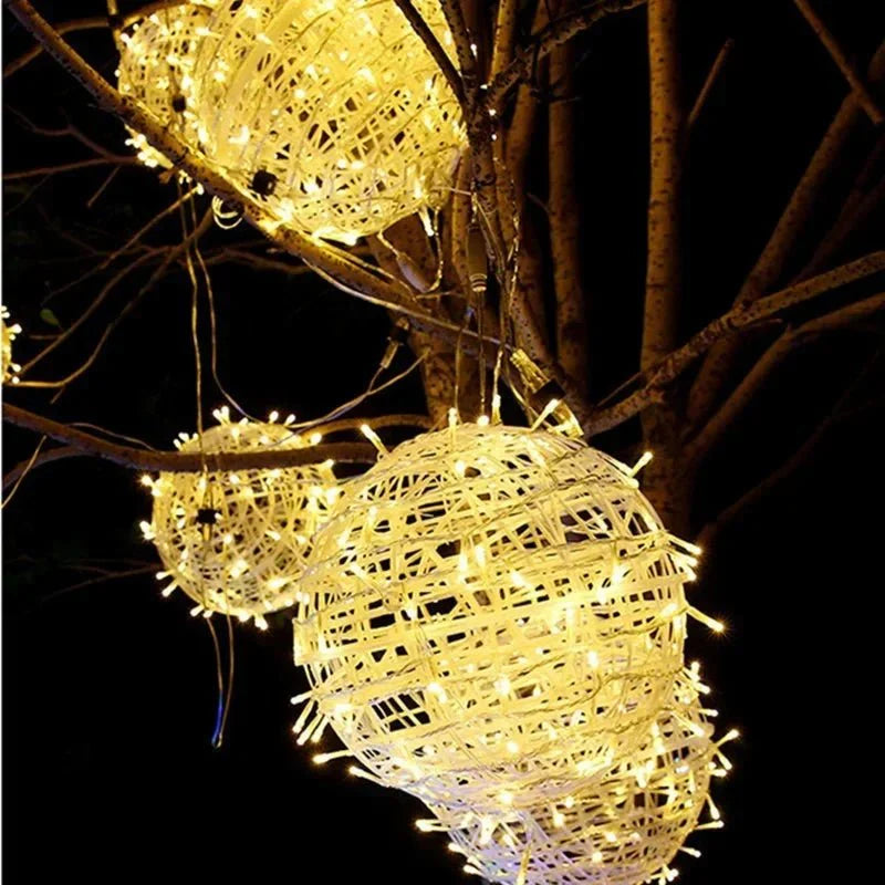 Boules Lumineuses LED Tressées Étanches – Déco Ambiance Intérieur & Extérieur