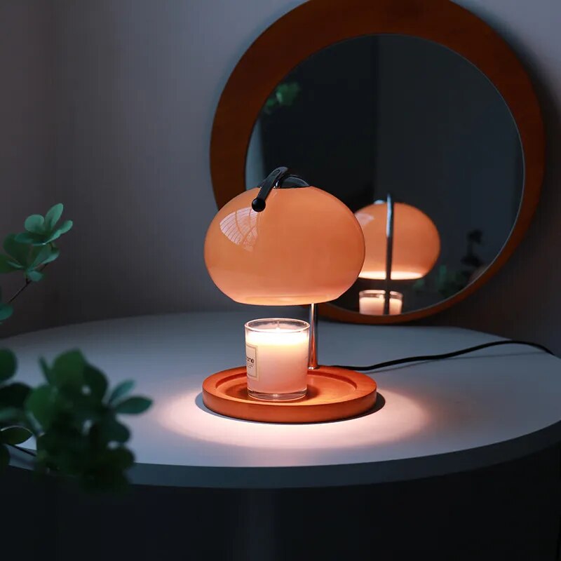 Lampe Réchauffe-Cire en Verre Rétro Dimmable – Ambiance Élégante et Chaleureuse