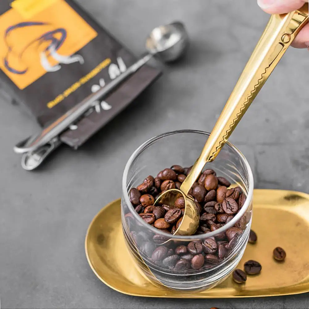 Cuillère Doseuse avec Clip – L'élégance pratique pour les amateurs de café