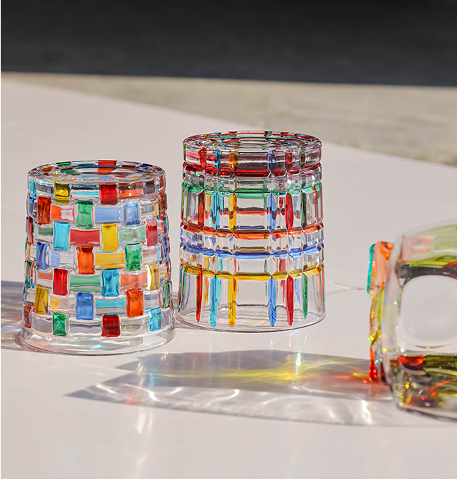 Verre à Whisky Coloré Fait Main en Verre