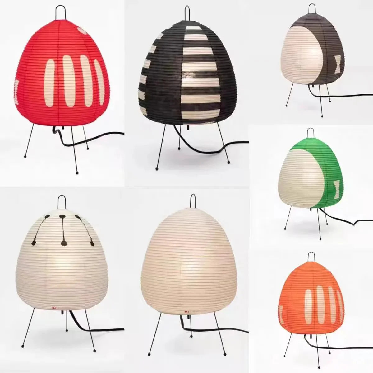 Lampe Japonaise Colorée en Papier de Riz – Élégance Wabi-Sabi pour une Ambiance Apaisante