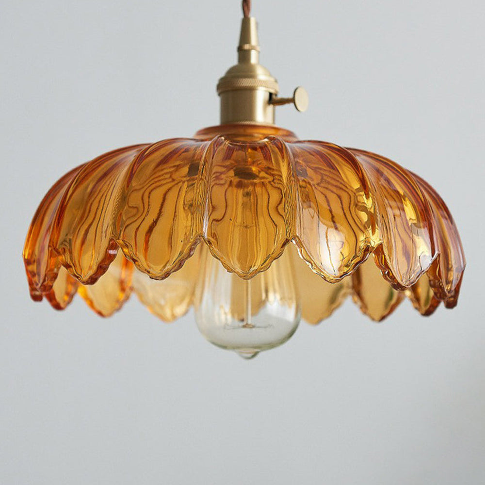 Suspension Vintage Émaillée à Motif Floral | Charme Rétro et Élégance