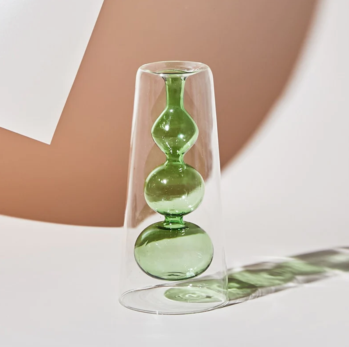 Vase Terrarium en Verre, Design Coloré