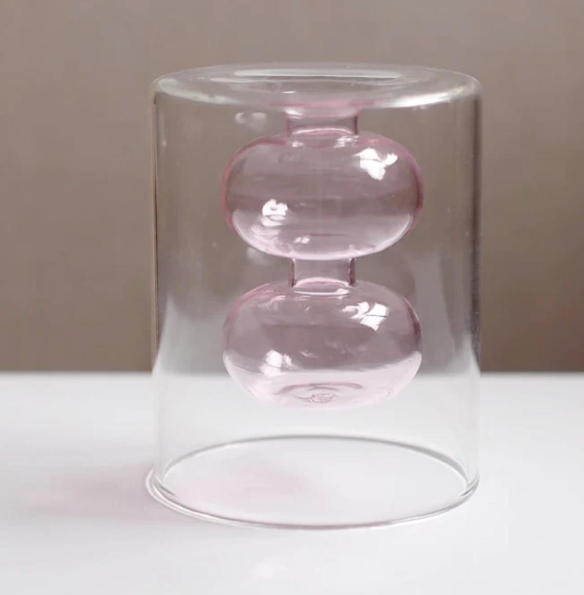 Vase Terrarium en Verre, Design Coloré
