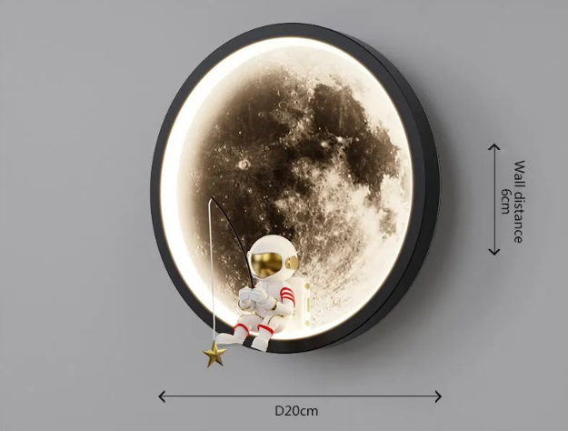 Rayon de lune - Lampe Murale LED en Forme de Lune