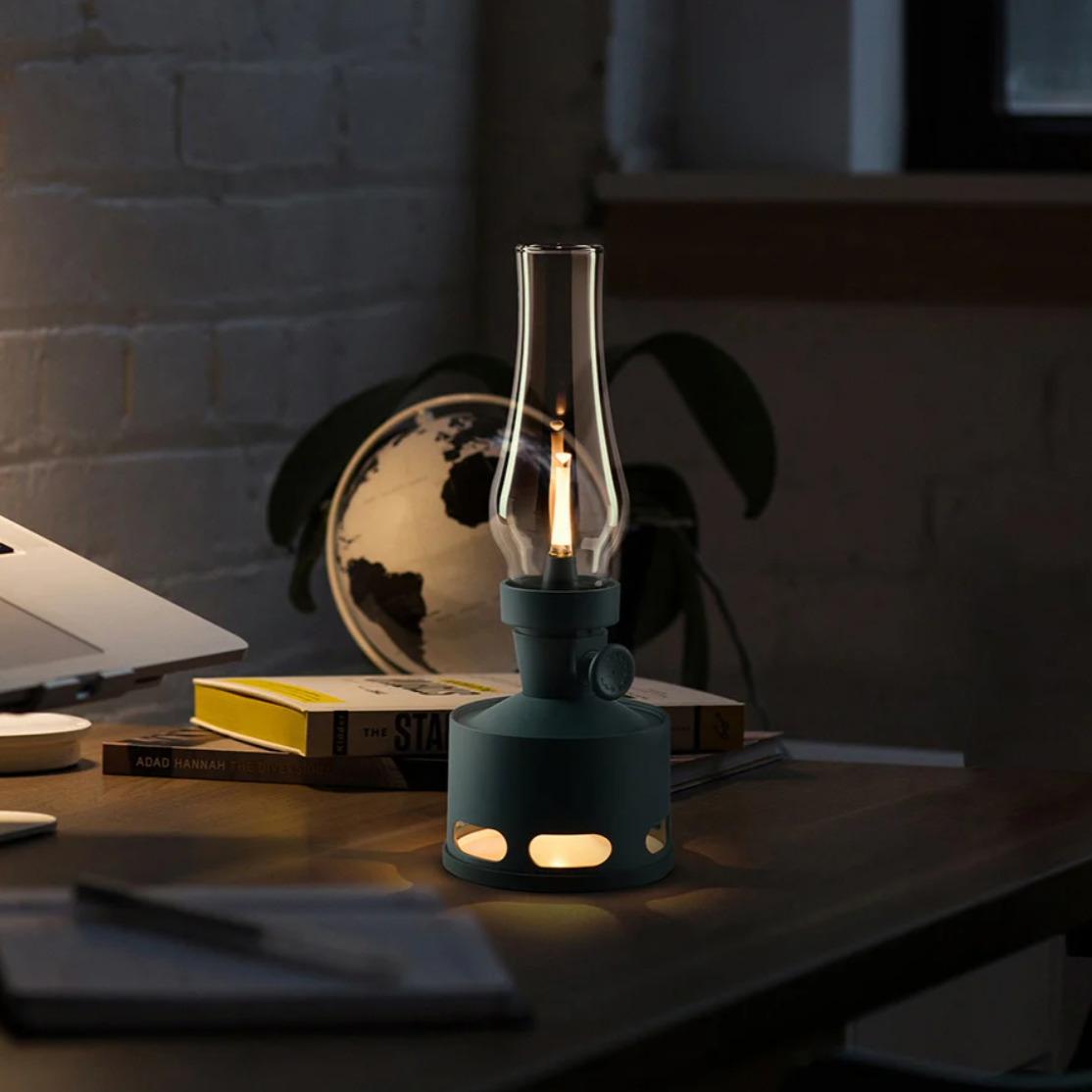 Lanterne Vintage LED Rechargeable avec Souffle Extincteur