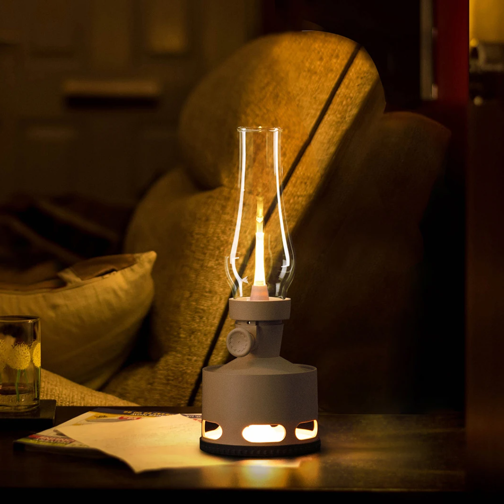 Lanterne Vintage LED Rechargeable avec Souffle Extincteur