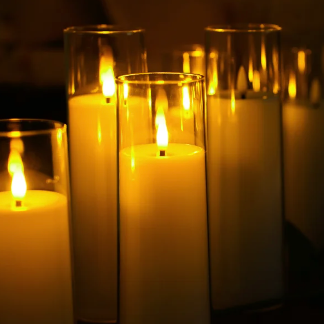 Flameless Acrylic Candle | Ensemble de 9 Bougies Sans Flamme en Acrylique