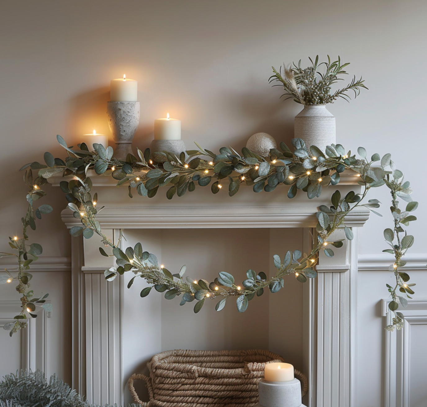Guirlande lumineuse branche d’olivier LED – Éclairage déco naturel et chaleureux