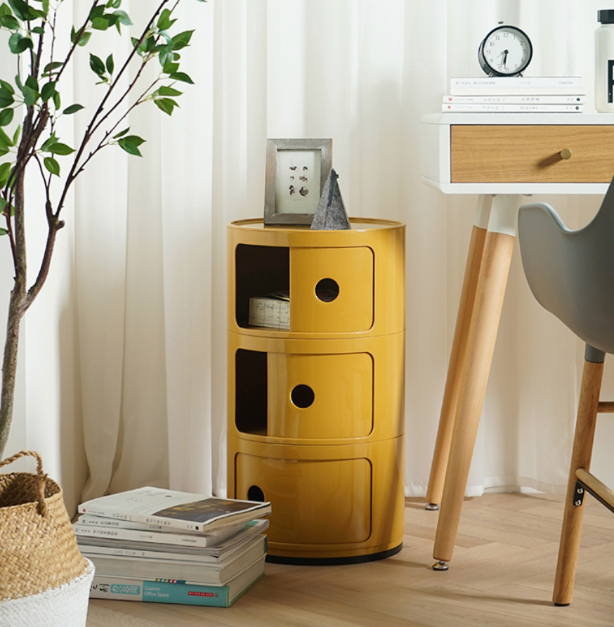 Meuble Componibili 3 Tiroirs Rond Design Kartell ABS