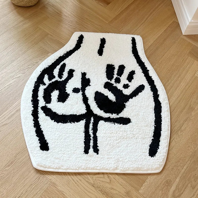Tapis Fait Main Empreinte Ludique – Une Touche d’Humour et de Style pour Votre Intérieur