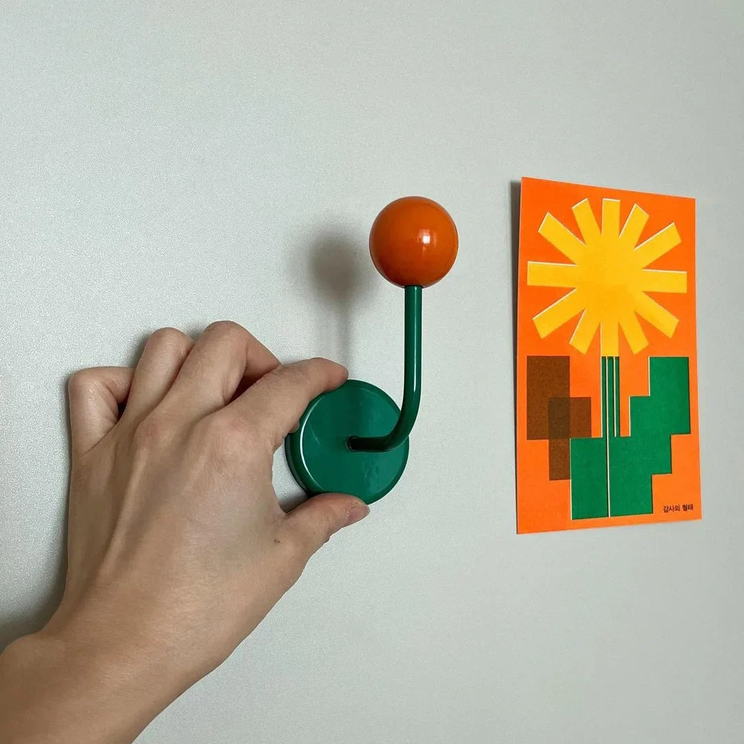 Crochet Mural Magnétique Métal Rétro à Bille