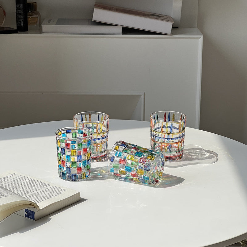 Verre à Whisky Coloré Fait Main en Verre