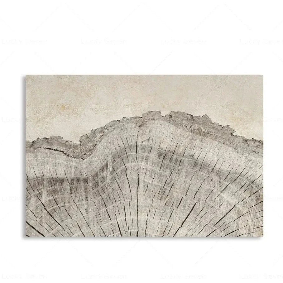 Toile Abstraite Anneaux d’Arbre – L’Art du Temps Gravé par la Nature
