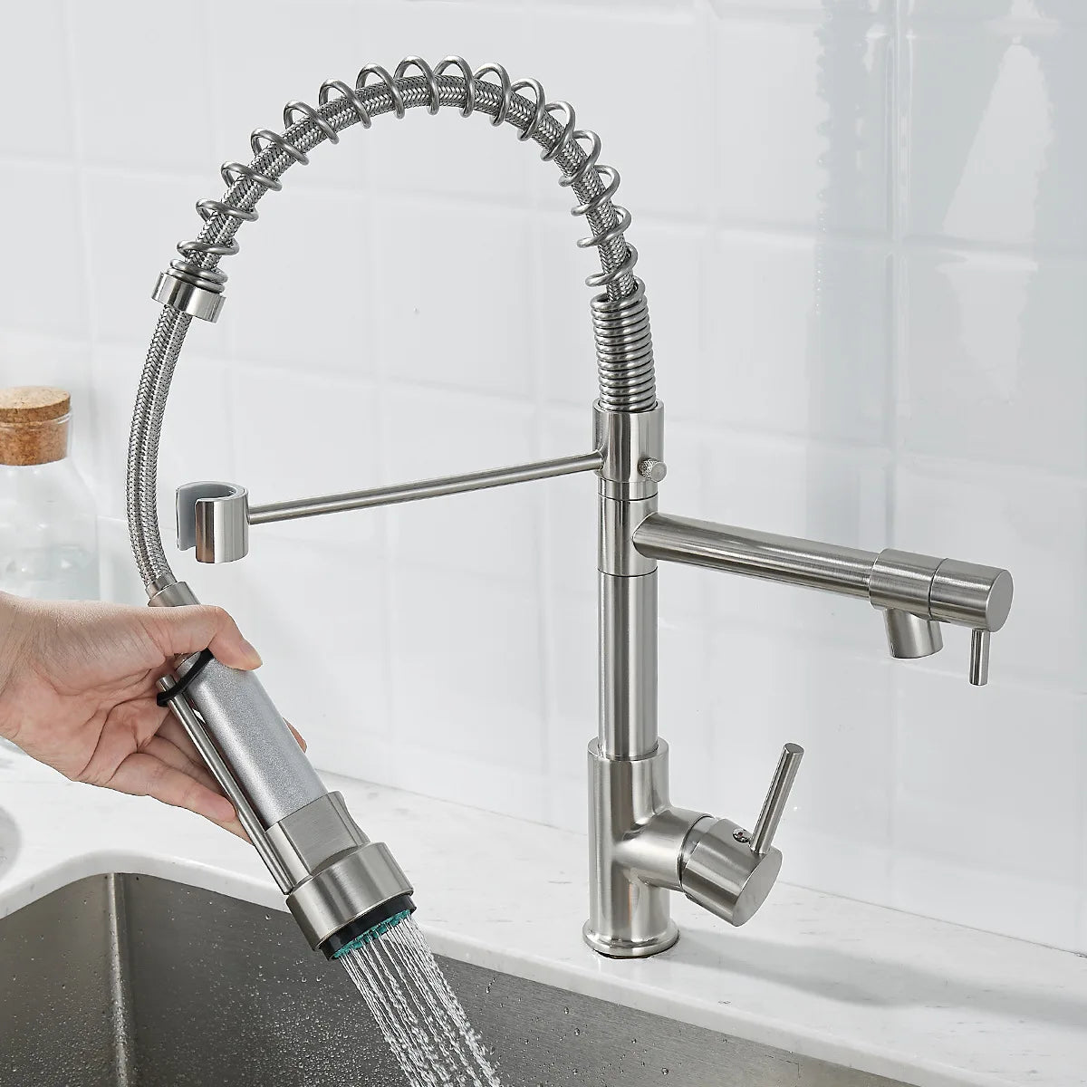 Robinet de Cuisine Design avec Double Bec – DualFlow Luxe