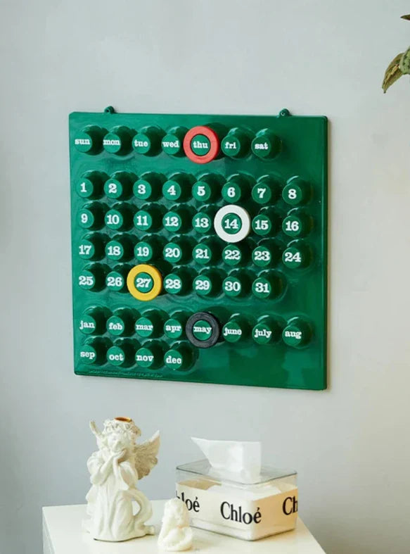 Calendrier Mural Rétro Ring A Date – Alliez Style Vintage et Organisation Quotidienne