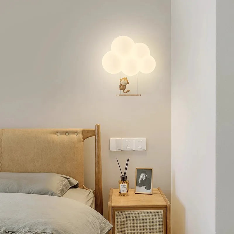Lampe Murale Nuage Cartoon | Applique Mignonne pour Chambre d'Enfant et Chambre de Bébé