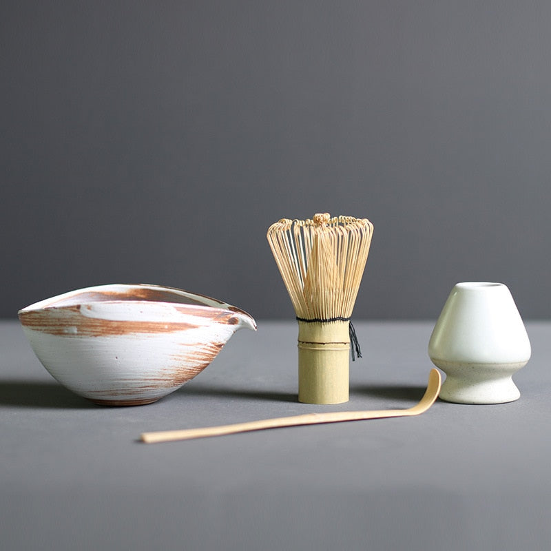 Set Traditionnel de Matcha en Bambou et Céramique – L'Art du Thé Japonais à la Maison