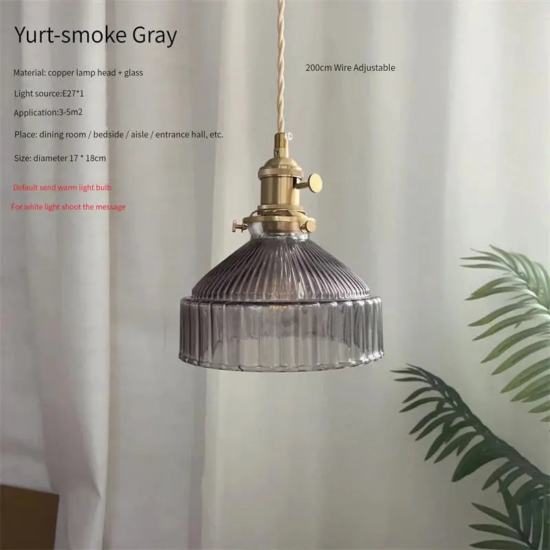 Suspension Scandinave, Abat-Jour en Verre Vert, Hauteur Réglable