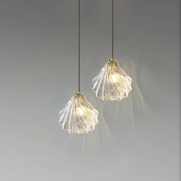 Suspension Coquillage Design Verre LED – Style Marin