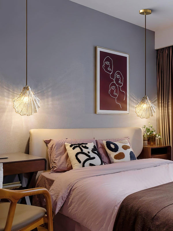 Suspension Coquillage Design Verre LED – Style Marin