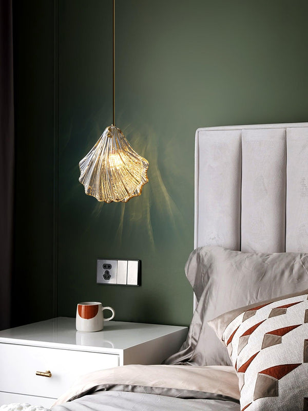 Suspension Coquillage Design Verre LED – Style Marin