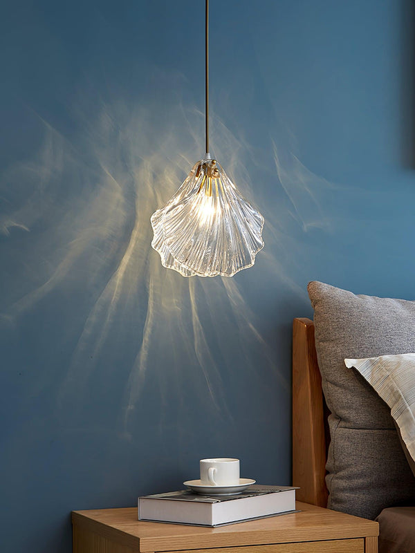 Suspension Coquillage Design Verre LED – Style Marin