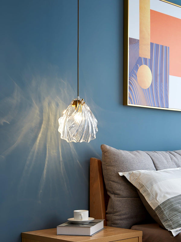 Suspension Coquillage Design Verre LED – Style Marin