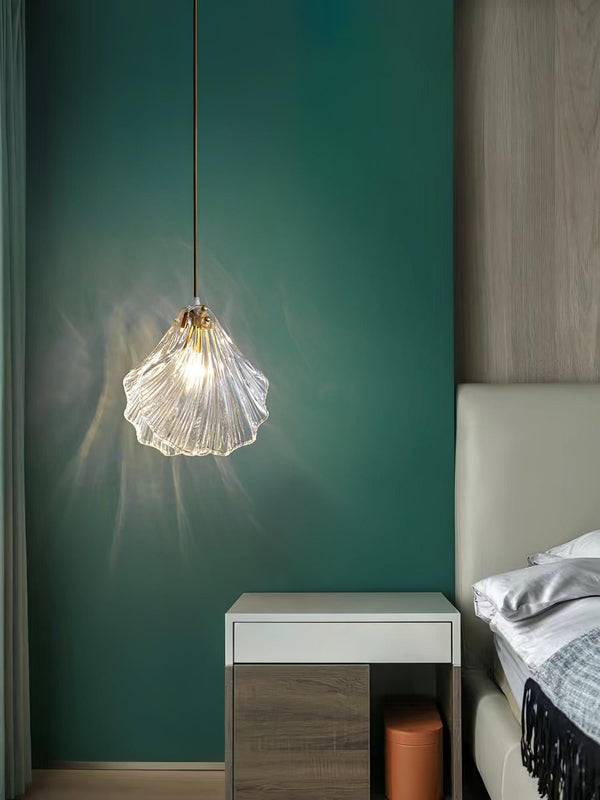 Suspension Coquillage Design Verre LED – Style Marin