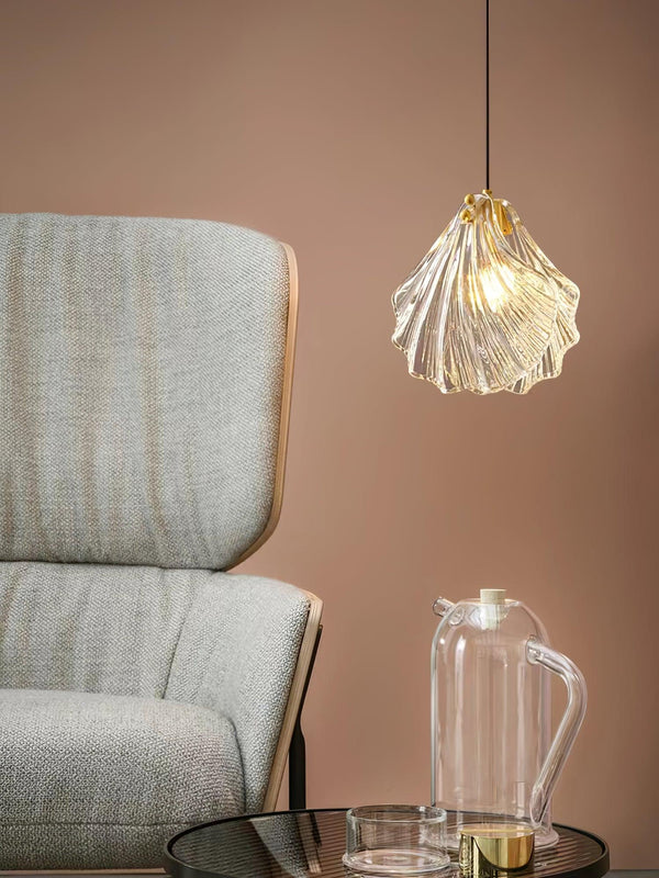 Suspension Coquillage Design Verre LED – Style Marin