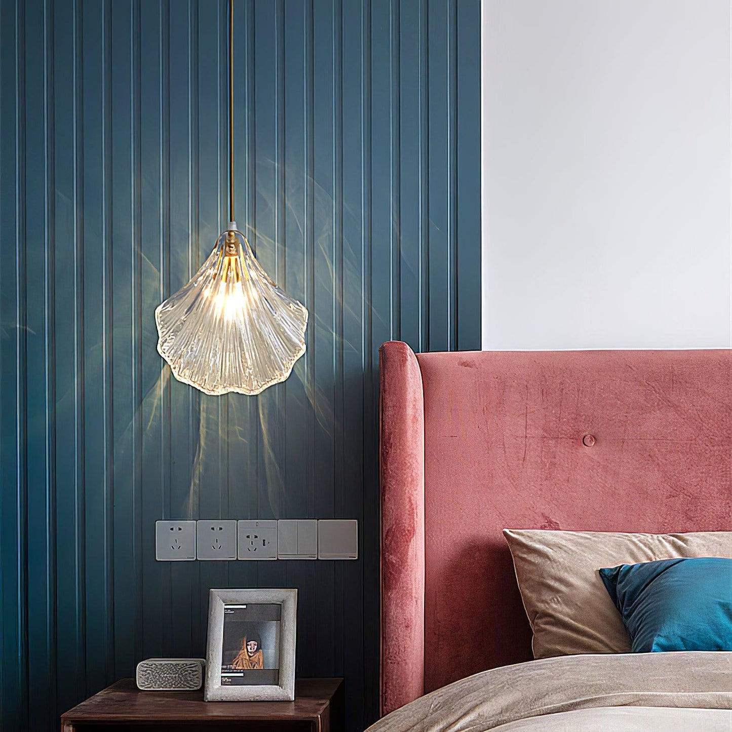 Suspension Coquillage Design Verre LED – Style Marin