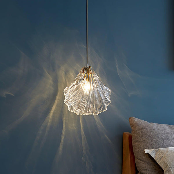 Suspension Coquillage Design Verre LED – Style Marin