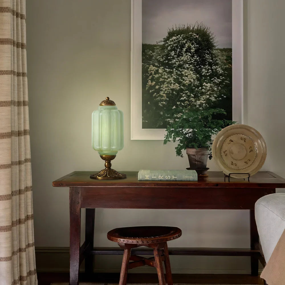 Lampe de Table Vintage Sif Eloise – Verre Opale et Élégance Rétro Française
