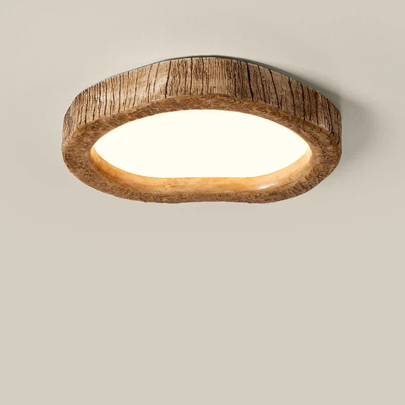 LogLustre | Plafonnier LED en Bois Rustique Enchanteur