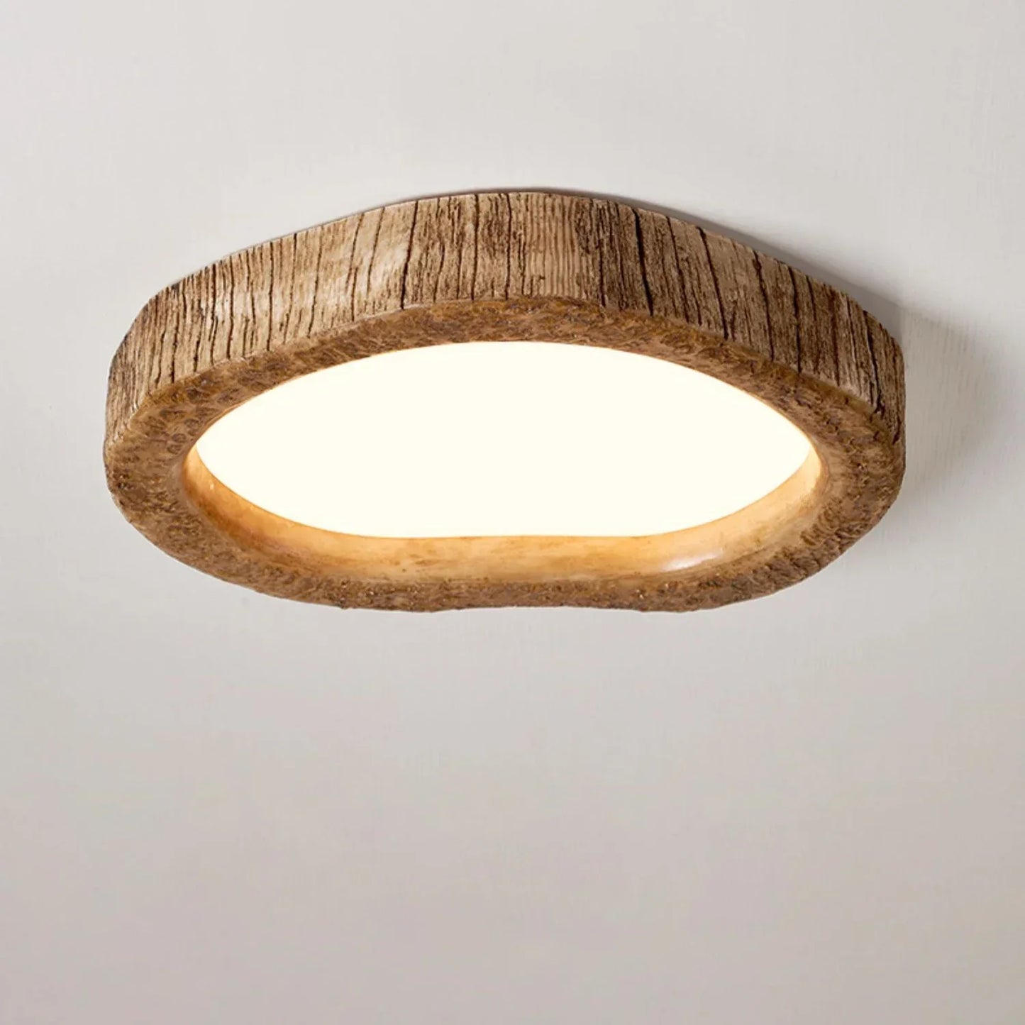 LogLustre | Plafonnier LED en Bois Rustique Enchanteur