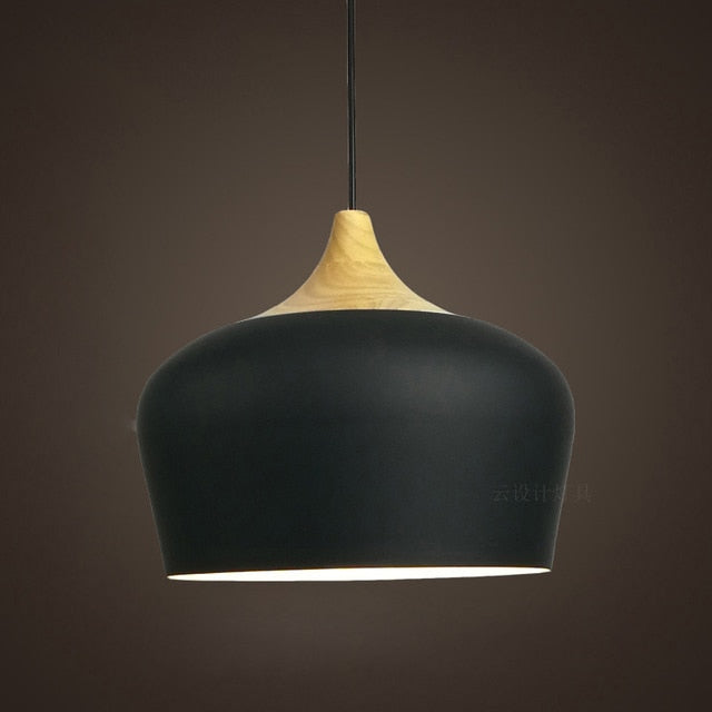 Suspensions Pastel en Métal et Bois – Éclairage Élégant et Moderne